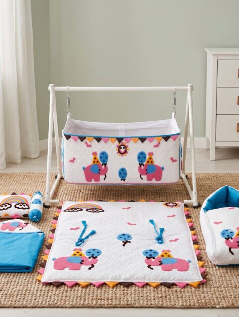 Kaladee Complete 7 Piece Unn Work Bedding Set Essentials Combo for Baby 0-6 Months